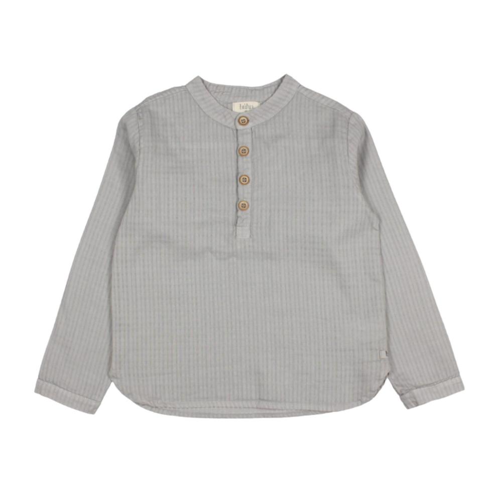 NEW BÚHO kid's check shirt in elephant gray